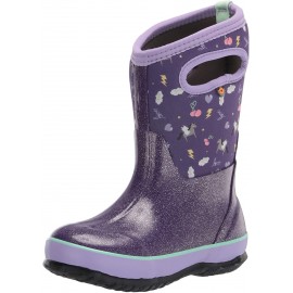 Girls' Fashion Shoes Boots | Bogs Kids Classic High Waterproof Insulated Rubber Neoprene Rain Boot Pegasus-Purple 9 US Unisex Toddler