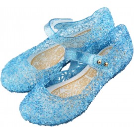 Girls' Fashion Shoes Flats | Baigeju Frozen Inspired Elsa Flats Princess Girls Sandals Mary Jane Dance Party Cosplay Shoes