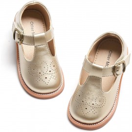 Girls' Fashion Shoes Flats | Otter MOMO Girl's T-Strap School Uniform Dress Shoe Mary Jane Flat