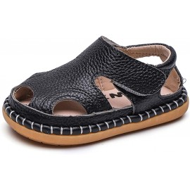 Boys' Fashion Shoes Sandals | DADAWEN Baby Boys Girls Summer Lightweight Soft Sole Closed-Toe Outdoor Leather Athletic Sandals
