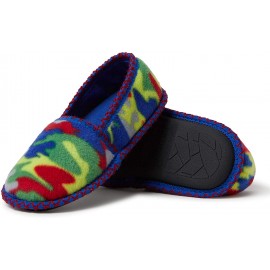 Boys' Fashion Shoes Slippers | Dearfoams Unisex-Child Df Boy's Fleece Closed Back Slipper