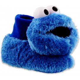 Boys' Fashion Shoes Slippers | Sesame Street Cookie Monster Toddler Boys Girls Plush 3D Head Sock Top Slippers