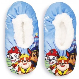 Boys' Fashion Shoes Slippers | Toddler Boy PAW Patrol SuperHero Chase Marshall & Rubble Fuzzy Babba Slipper Socks Ages: 3T-4T